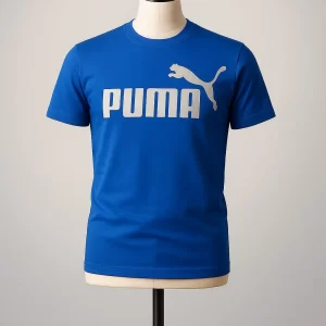 Camiseta Deportiva Puma Logo Destacado Hombre – Corte Clásico
