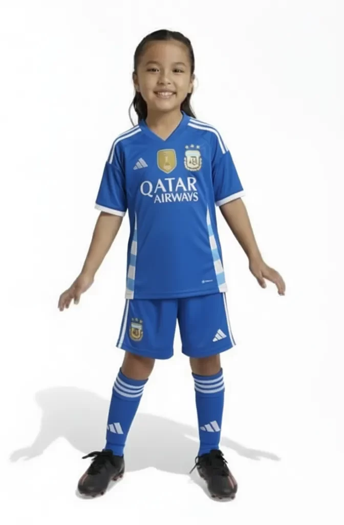 Conjunto Deportivo Infantil Argentina Style – Camiseta + Short Azul (LIQUIDACIÓN)